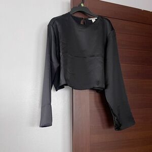 H&M satin crop top